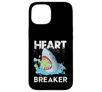 Custodia per iPhone 15 Heart Breaker Shark Shirt Valentine Shark Shirt Valentines
