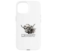 Custodia per iPhone 15 Highland Cow Lover Moody Western Cattle Rancher
