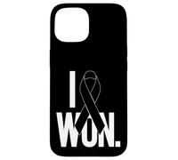 Custodia per iPhone 15 Ho indossato la consapevolezza del melanoma del nastro nero