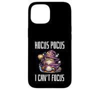 Custodia per iPhone 15 Hocus Pocus I Can't Focus Funny ADHD Cat Saying Humor