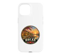 Custodia per iPhone 15 Hoi An Vietnam Tramonto Costiera Scena Design