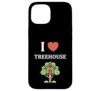 Custodia per iPhone 15 Home Nature tree house minimalist simple i love treehouse