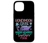 Custodia per iPhone 15 Honeymoon Cruise 2026 Just Married Matching Couples Vacation
