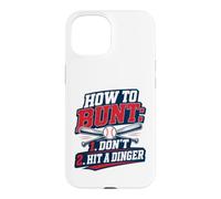 Custodia per iPhone 15 How To Bunt, Hit a Dinger Funny Baseball Player Home Run Fun
