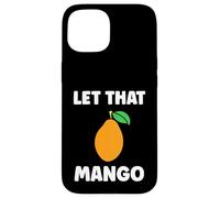 Custodia per iPhone 15 Humor mangoes cute fruit minimalist simple let that mango
