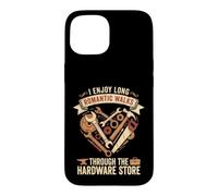 Custodia per iPhone 15 I Enjoy Long Romantic Walks Through the Hardware Store