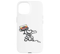 Custodia per iPhone 15 I Heart the 80s Music Cassette Nostalgic Loose Unwound Tape