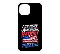 Custodia per iPhone 15 I Identify As An American Patriot And This Is My Pride Flag