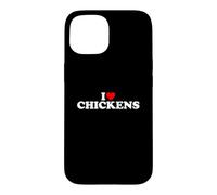 Custodia per iPhone 15 I Love Chickens