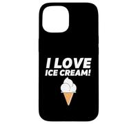 Custodia per iPhone 15 I Love Ice Cream Party Outfit Vanilla Soft Serve Gelato Cone