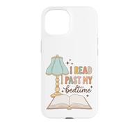 Custodia per iPhone 15 I Read Past My Bedtime Bookworm Reader Librarian Retro