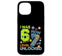 Custodia per iPhone 15 I Was 6 Now Level 7 Unlocked 7th Birthday Gamer 67 Meme