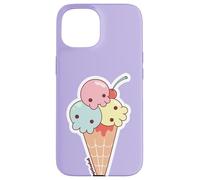 Custodia per iPhone 15 Ice Cream Skull Spoopy Yami Kawaii Halloween Design, Pastel