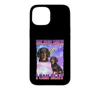 Custodia per iPhone 15 IDK How Much Longer Slay Black Long Haired Dachshund Lover