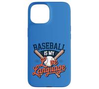 Custodia per iPhone 15 Il baseball è il mio amore Linguaggio Fan Giocatore Coach Amante dello sport