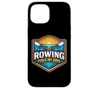 Custodia per iPhone 15 Il canottaggio alimenta il mio motto dell'atleta della squadra Soul Row