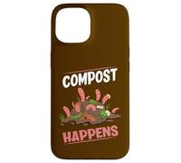 Custodia per iPhone 15 Il compost accade - Divertente allevamento di lombrichi