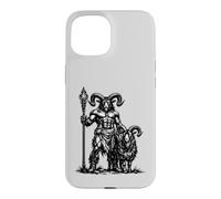 Custodia per iPhone 15 Il guardiano demoniaco Azazel e il suo compagno di capra