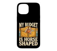 Custodia per iPhone 15 Il mio budget è l'umorismo equestre a forma di cavallo