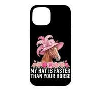 Custodia per iPhone 15 Il mio cappello è più veloce del tuo cavallo Derby Day Horse Racing
