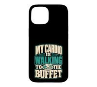 Custodia per iPhone 15 Il mio cardio sta camminando verso la crociera a buffet