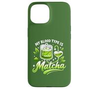 Custodia per iPhone 15 Il mio gruppo sanguigno è Matcha IV Bag Green Latte Drink