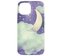 Custodia per iPhone 15 In My Fantasy Era Witchy Green Sage Purple Moon Phases Stars