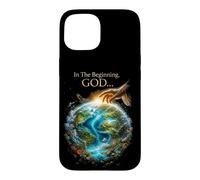 Custodia per iPhone 15 In The Beginning GOD... Earth Genesis 1:1 Bible Verse Nature