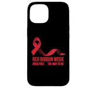 Custodia per iPhone 15 Indossiamo la consapevolezza della settimana del nastro rosso rosso ottobre senza droghe