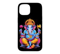 Custodia per iPhone 15 Indù Ganesh Puja Elefante Dio India Méditation Yoga Murti