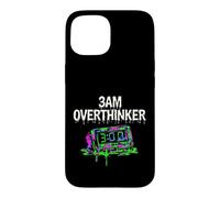 Custodia per iPhone 15 Insomnia 3AM Overthinker Melting Clock Aesthetic