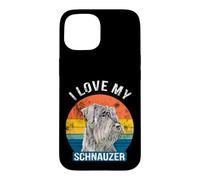 Custodia per iPhone 15 Io amo Il mio Schnauzer gigante Schnauzer Retro Grunge