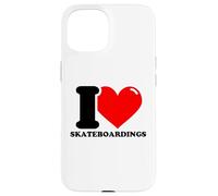 Custodia per iPhone 15 Io amo Skateboardings