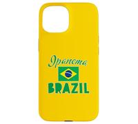 Custodia per iPhone 15 Ipanema Beach Rio con bandiera del Brasile