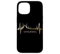 Custodia per iPhone 15 Istanbul Skyline Battito del Cuore Turchia Moschea Istanbul