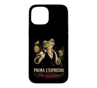 Custodia per iPhone 15 Italia Prima L'Espresso Poi Parliamo Rana Italiana Caffè