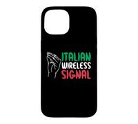 Custodia per iPhone 15 Italian Wireless Signal Connessione A Internet Gesto Manuale