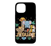 Custodia per iPhone 15 J è per Jaguar Zoo Animals Gita allo zoo Jungle Zoo Day