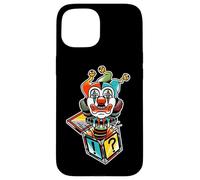 Custodia per iPhone 15 Jack in the Box Clown Jester Spooky Creepy