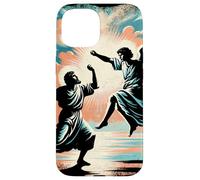Custodia per iPhone 15 Jacob Wrestling The Angel Empowering Inspiring Bibbia Scena
