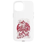 Custodia per iPhone 15 Japanese Art Cat Ninja Ukiyo-e Anime Style Samurai Cat