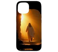 Custodia per iPhone 15 Jesus Christ Glorious Resurrection Christian Faith (Black)