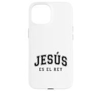 Custodia per iPhone 15 Jesus Es El Re'y Cristiana Fe Religiosa Regalo
