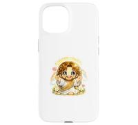 Custodia per iPhone 15 Jesus Kawaii Chibi Open Arms Vieni da me Benvenuto Arte