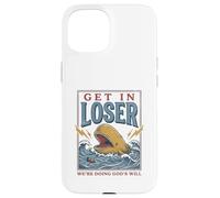 Custodia per iPhone 15 Jonah and the Whale Funny Christian Bible Story God