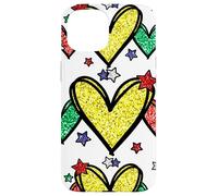 Custodia per iPhone 15 Juneteenth Graphic For Black Women Red Yellow Green Heart