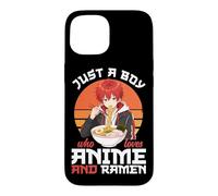 Custodia per iPhone 15 Just A Boy Who Loves Anime E Ramen giapponese Noodle Bowl