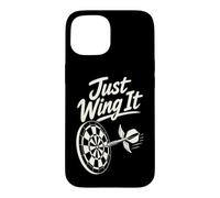 Custodia per iPhone 15 Just Wing It Alato Dart Pub Umorismo