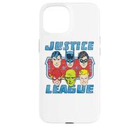 Custodia per iPhone 15 Justice League Faces of Justice
