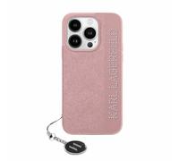 KARL LAGERFELD Strass e ciondolo COVER per Apple iPhone 15/14/13, Rosa